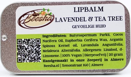 Beesha - Lippenbalsem Lavendel & Tea Tree