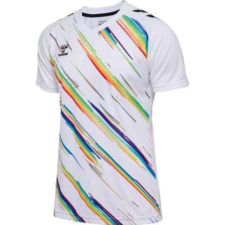 Hummel Match Triumph Shirt Korte Mouw Heren - Wit / Multicolor | Maat: M