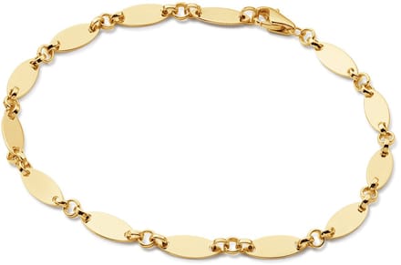 Gouden Ovale Plaatjes Armband 585