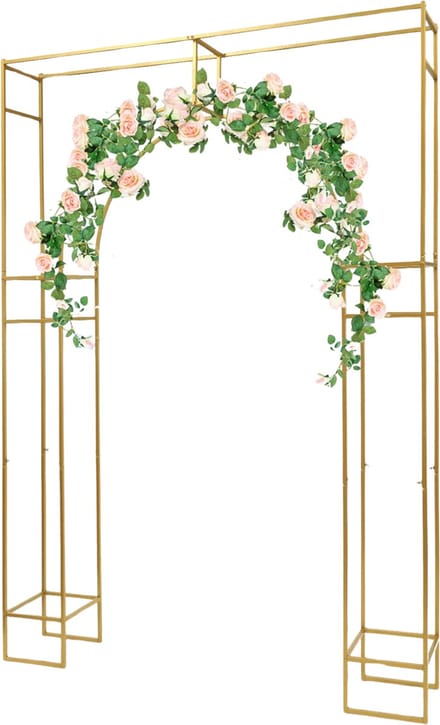 Archi Tuinboog – Rozenboog - Tuin Prieel Frame – Boog voor Bloemen & Ballonen - DIY Decoratie – Wit – 1.80 × 2.40 m