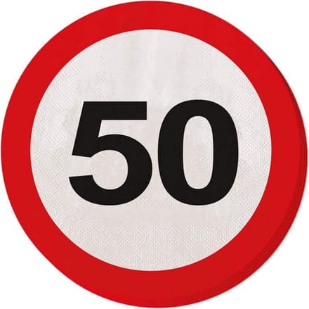 Servetten verkeersborden 50 jaar