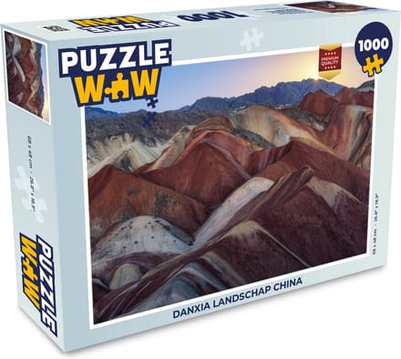 Puzzel Danxia landschap China - Legpuzzel - Puzzel 1000 stukjes volwassenen