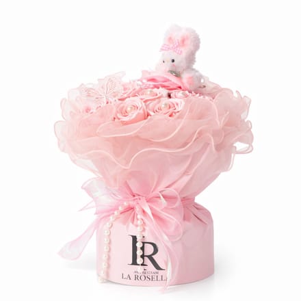 La Roselle Amsterdam Rozen boeket Roze met Teddy Kunstrozen Romantisch Geschenk - Decoratie