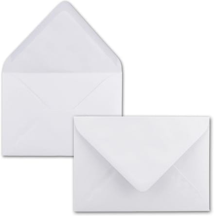 Premium Witte Enveloppen 81 x 114 mm (DIN C7) Nat Lijnend - 10 Stuks