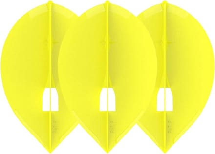 Dart Flights Teardrop Geel - 90 Graden Vleugels voor Verbeterde Werpbaan