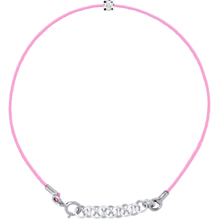 Diamond Bracelet Solitaire 0050 Cts Nylon Rose 925