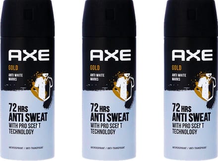 AXE Deo Spray Gold Mannen - Deodorant 150 ml - Voordeelverpakking 3 stuks