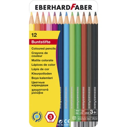 Eberhard Faber kleurpotloden - Classic - 12 stuks - metaaletui - EF-514813