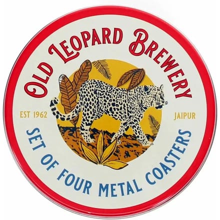 Metalen onderzetters Rex London Old Leopard Brewery (x4)