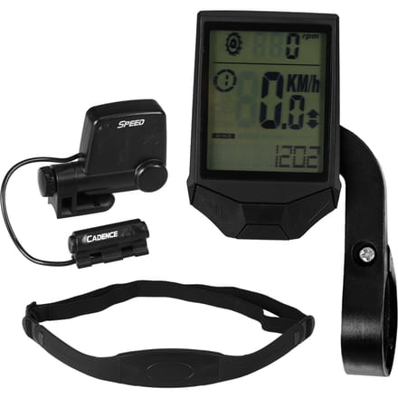 Fietscomputer draadloos met hartslagsensor Multifunctionele regenbestendige fietscomputer met zwart