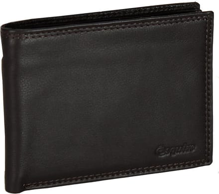 Esquire Duo portemonnee leer 12,5 cm - Jongens - Horizontaal - black