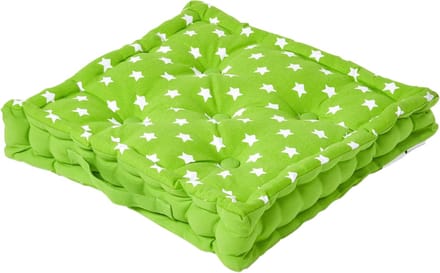 Homescapes zitkussen sterren groen 40 x 40 x 10 cm & polyester