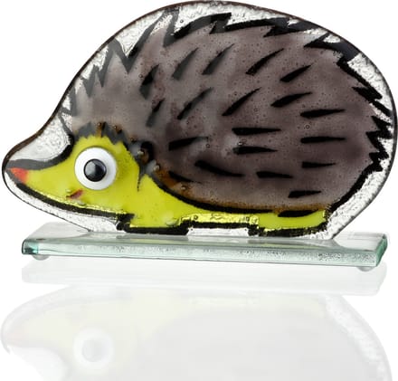 Glassculptuur - Glazen Egel - Glasobject - Sculptuur - Fusing glas HedgeHog - 10cm
