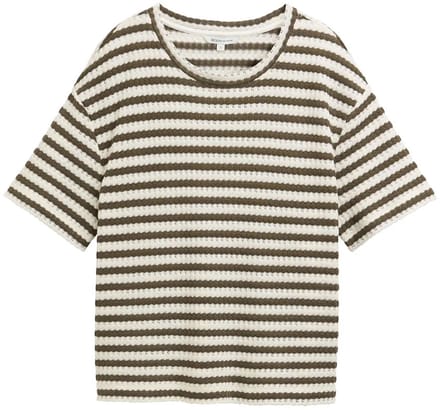 Tom Tailor Structured Fit Sweatshirt Beige M Vrouw