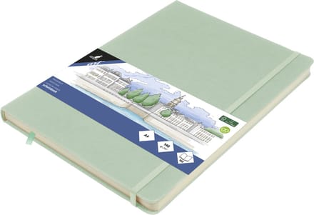 Kangaro schetsboek - A4 - mint - PU hardcover - met elastiek en lint