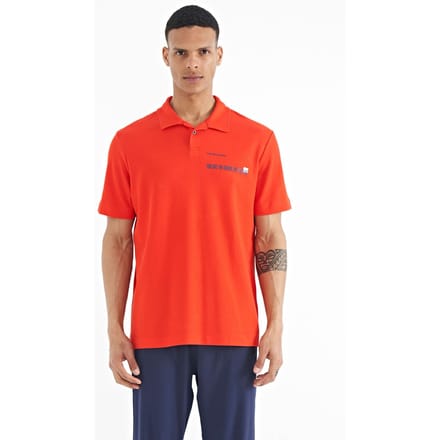 Heren Katoenen Polo T-Shirt Met Tekstprint
