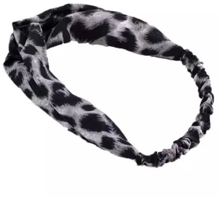 Haarband panterprint grijs/wit - haar - haar accessoires- vrouw - kind - schattig
