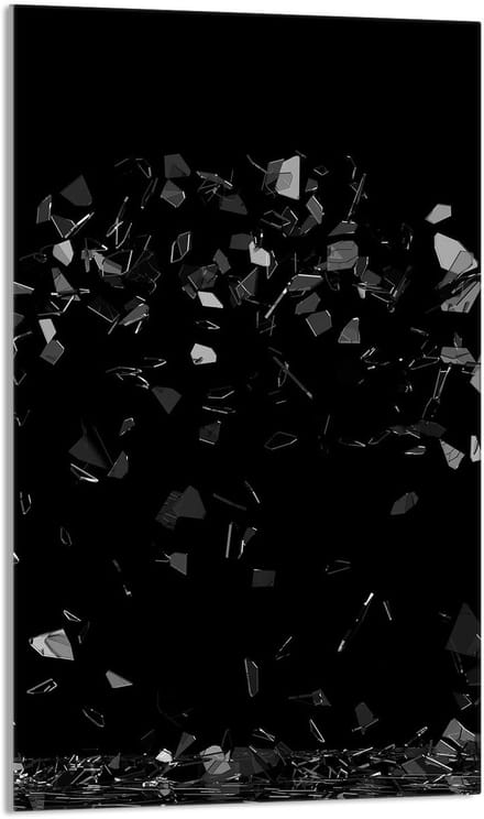 TMK ArtDeko Serie - Snijplank van Gehard Glas - 30x52 cm - Zwart - Multifunctioneel