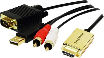 LogiLink - HDMI naar VGA met Audio - 2 m - Zwart