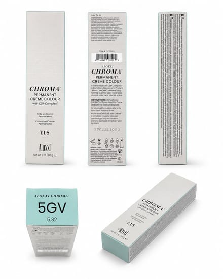Aloxxi - Chroma - Permanent Creme Colour With CDP Complex - 5GV & 5.32 - 60 g