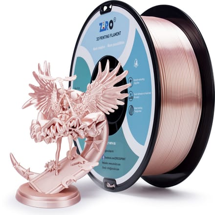 ZIRO Silky PLA 1.75mm – Rose Gold – 1KG – Metallic Glans 3D Printer Filament