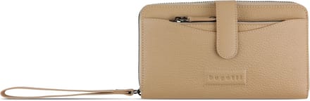 Bugatti Elsa Portemonnee RFID-bescherming Leer 19 cm - Dames - Horizontaal - sand