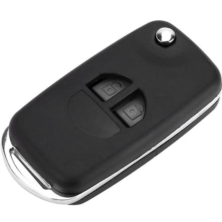 2 Knops Auto Afstandsbediening Klapsleutel Fob Hoes Blad Cover Shell Past voor SUZUKI SWIFT GRAND VITARA ALTO gray