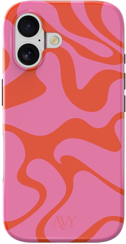 AVY Hard Shell Back Cover | geschikt voor Apple iPhone 16 | Rosé Twist | Compatibel met MagSafe & Qi2