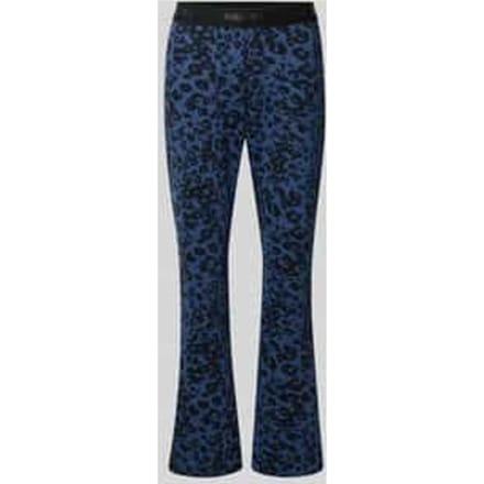 flared fit legging met all-over dierenprint