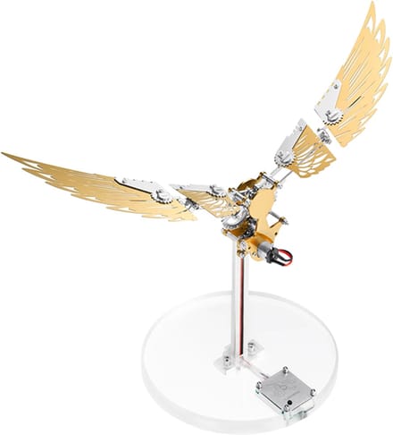 Bouwpakket Adelaar Vleugels Goud - Elektrisch Beweegbaar - Metalen DIY Modelbouw Puzzel