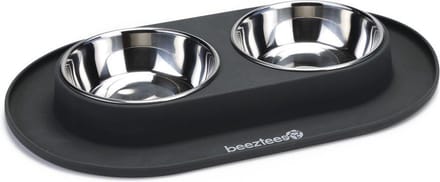 Beeztees - Dinerset Hond - Siliconen - Antraciet - 40x24x4,5 cm