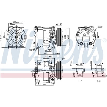 Compressor airconditioning NISSENS 890187