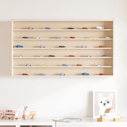 vidaXL - Houten - verzamelvitrine - met - 6 - planken - 100x9x55 - cm