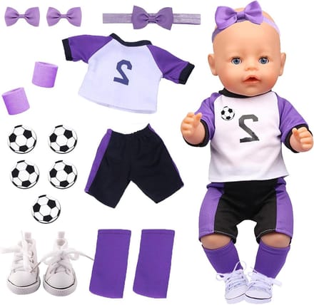 Allecto Plus - Voetbalpoppen Kleding voor Kinderen van 30-45 cm