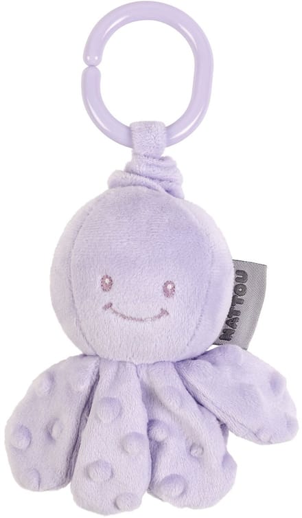 Nattou Trillende Knuffel Octopus Lapidou - Lila - 20 cm