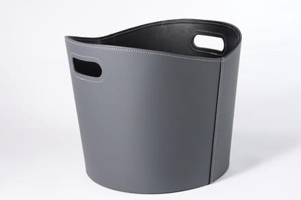 Houtmand 49: Grijs lederlook Rond ø 38cm
