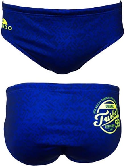 Turbo Plain Zwemslip Blauw S Man