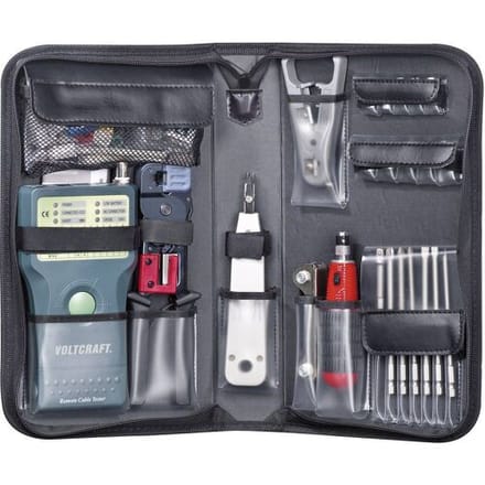 VOLTCRAFT CT-5 CT-5 Kabeltester Geschikt voor: RJ-45, BNC, RJ-11, IEE 1394, USB