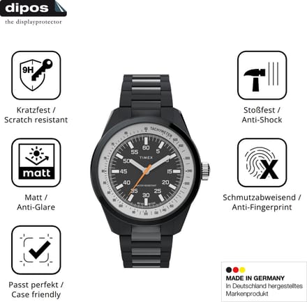 dipos – 2x Matte Pantserfolie geschikt voor Timex Huckberry x Timex 1979 | 9H Screenprotector