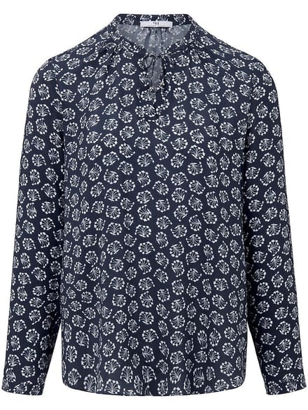 Blouse ­lange mou­wen Van Peter Hahn blauw