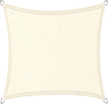 Buitenkado schaduwdoek vierkant 2x2 m - HDPE/RVS - crème wit