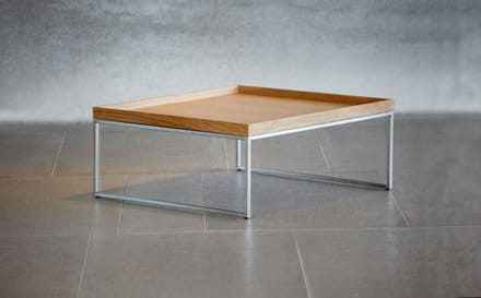 Jan Kurtz - Pizzo Salontafel - 80 x 36 x 80 cm - zilver - essen wit
