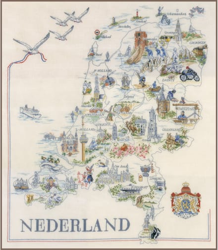 Lanarte - Telpakket kit - Kaart van Nederland - PN-0175289