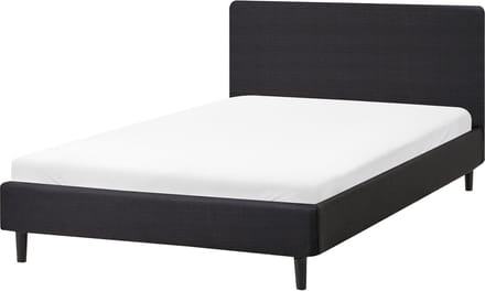 FITOU - Tweepersoonsbed - Zwart - 120 x 200 cm - Polyester