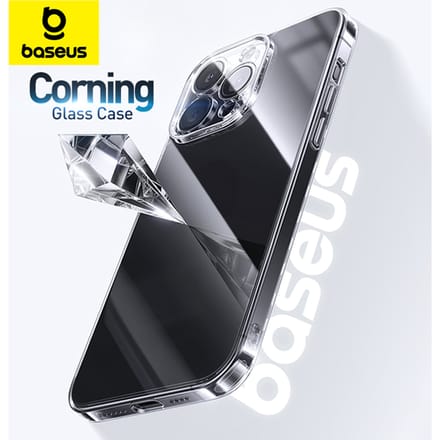 Baseus Gehard Glas Case voor iPhone 17 16 Pro Max Transparant Hard Robuust Corning Gorilla Glass Case voor iPhone 17 16 Pro Max Clear Glass Case