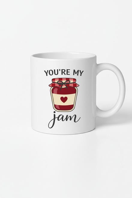 Mok 'You're My Jam' - Liefdevolle Keramische Beker met Jam Pot Design
