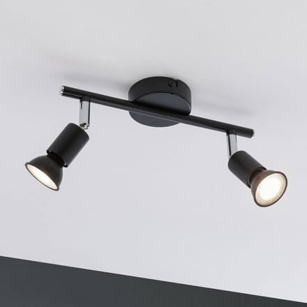 Spotlight Carolina IP44 GU10 230V max. 2x10W dimbaar Antraciet, Chroom