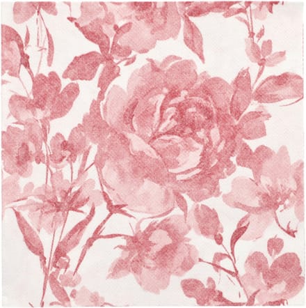8x 20 Servetten ROYAL Collection 1/4 vouw 40 cm x 40 cm bordeaux Rose