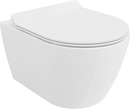 Mexen Carmen wc-misk Rimless Tornado met soft-close slanke zitting, duroplast, glanzend wit - 30880100T