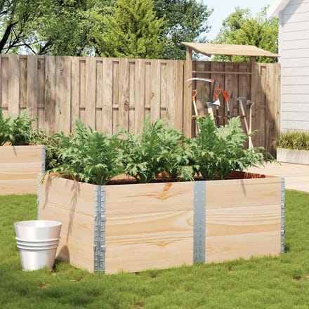 vidaXL - Plantenbak - 150x100 - cm - massief - grenenhout